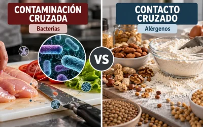 Diferencia entre contacto cruzado y contaminación cruzada
